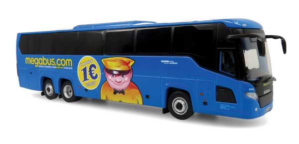 Iconic Replicas HO 87-0472 Scania Touring HD Coach, Megabus France