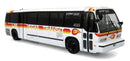 Iconic Replicas HO 870401 1987-1994 TMC RTS Transit Bus, Assembled, Las Vegas, Nevada (white, orange, yellow)