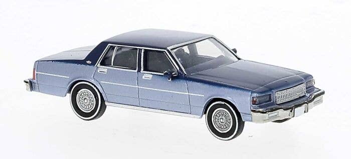 Brekina HO 19707 1987 Chevrolet Caprice Sedan, Assembled, 2-Tone Blue