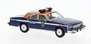 Brekina HO 19711 1987 Chevrolet Caprice Sedan, Assembled, New York Police Department NYPD House Police (blue, orange)