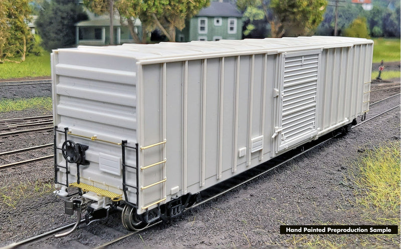 PREORDER Rapido 198011 HO Pacific Car & Foundry 5241 Cubic Foot 50' Boxcar 3-Pack - Ready to Run -- East Erie Commercial EEC Set