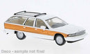 Brekina HO PCX870453 1991 Chevrolet Caprice Station Wagon, Assembled, White, Wood Panel