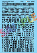 Microscale HO 90302 Alphabet & Number Decal Set, Gothic Block (black) 10", 14", 18", 20"