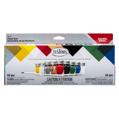 Rust-oleum 281231 Testors All Purpose Enamel Paint Set (9-Pack)