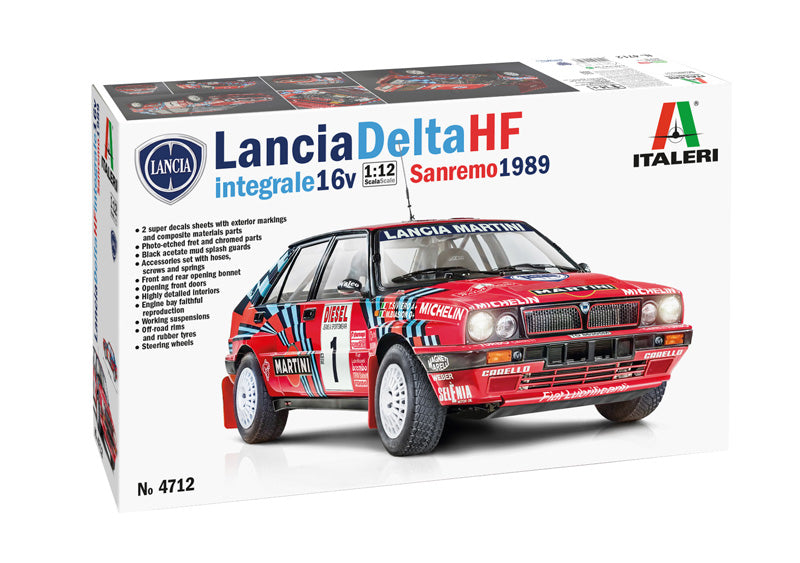 Italeri 4712 - SCALE 1 : 12 Lancia Delta HF Integrale Sanremo 1989