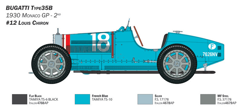 Italeri 4710 - SCALE 1 : 12 Bugatti Type 35B