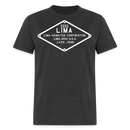 Lima Builder's Plate White Print - Unisex Classic T-Shirt - heather black
