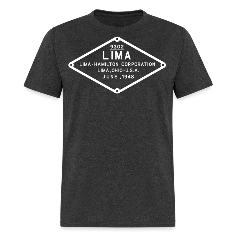 Lima Builder's Plate White Print - Unisex Classic T-Shirt - heather black