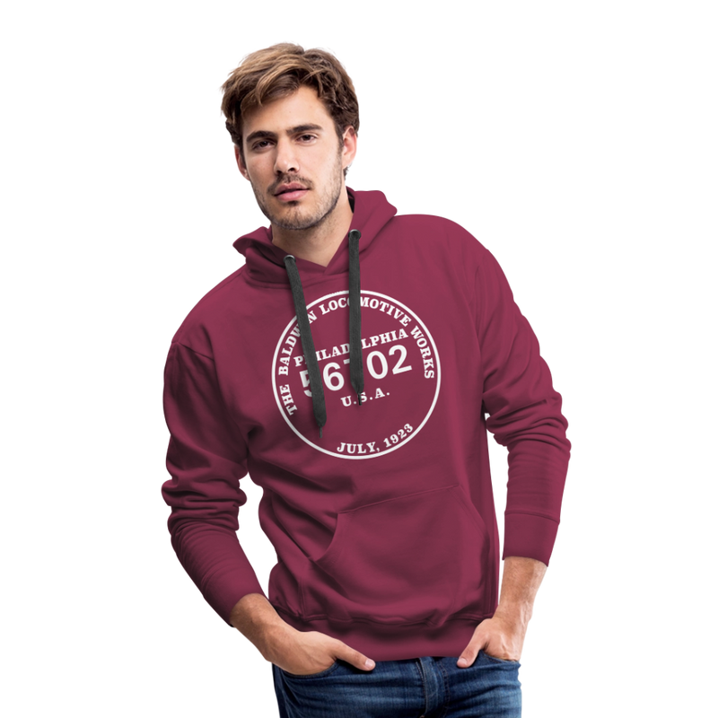 Baldwin Locomotive Works Builder's Plate - Men’s Premium Hoodie - burgundy