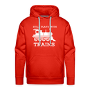 Still Plays With Trains - Men’s Premium Hoodie - red