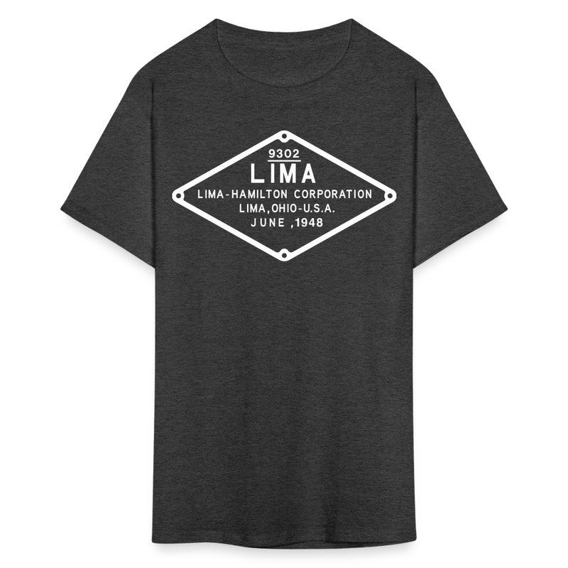 Lima Builder's Plate White Print - Unisex Classic T-Shirt - heather black