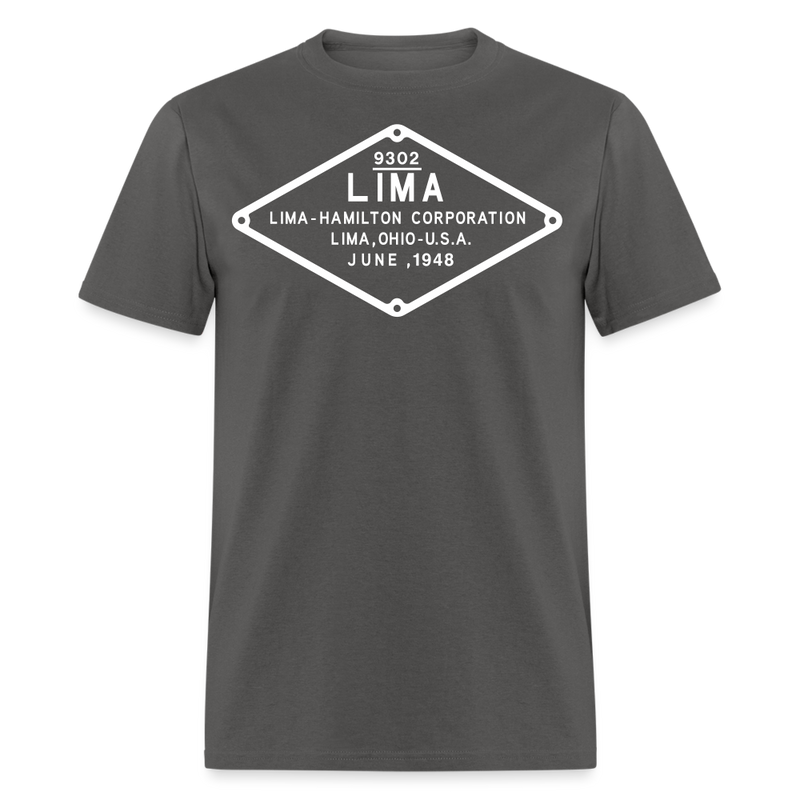 Lima Builder's Plate White Print - Unisex Classic T-Shirt - charcoal