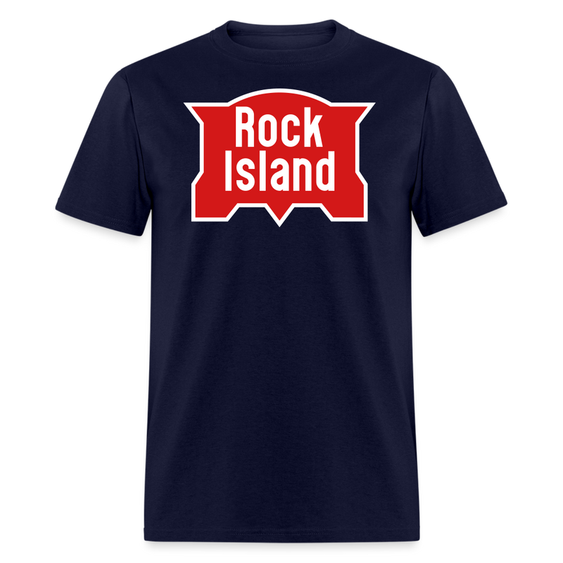 Rock Island Logo - Unisex Classic T-Shirt - navy