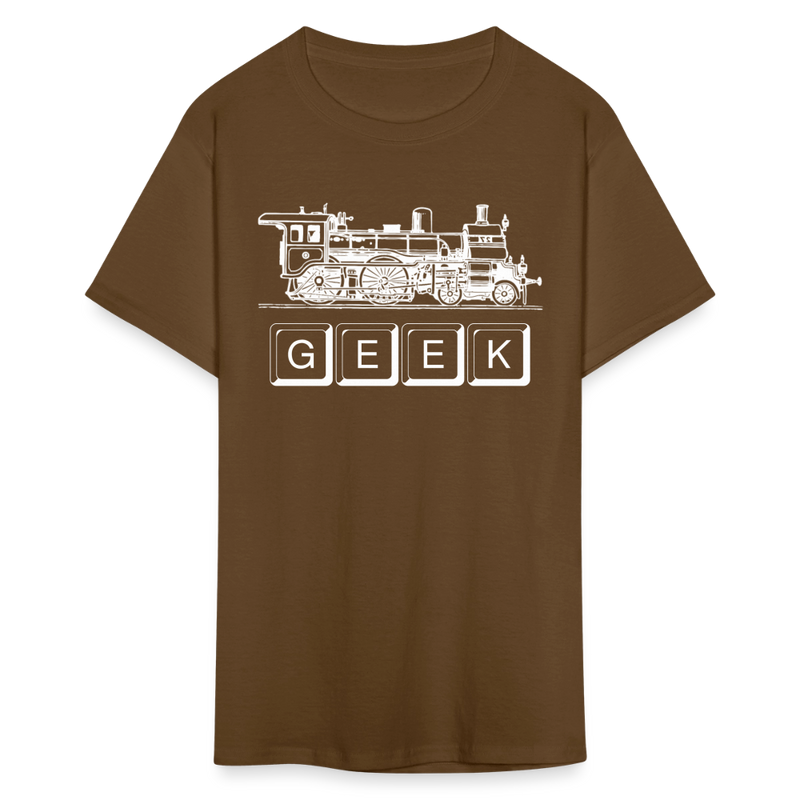 Train Geek - Unisex Classic T-Shirt - brown
