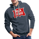 Rock Island Logo - Men’s Premium Hoodie - heather denim
