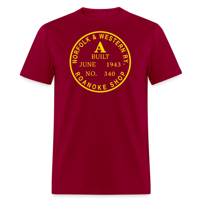 Norfolk & Western Class A Builder's Plate - Unisex Classic T-Shirt - dark red