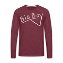 Union Pacific Big Boy Chalk Scrawl - Men's Premium Long Sleeve T-Shirt - heather burgundy