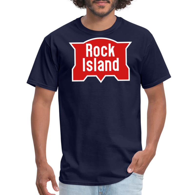 Rock Island Logo - Unisex Classic T-Shirt - navy