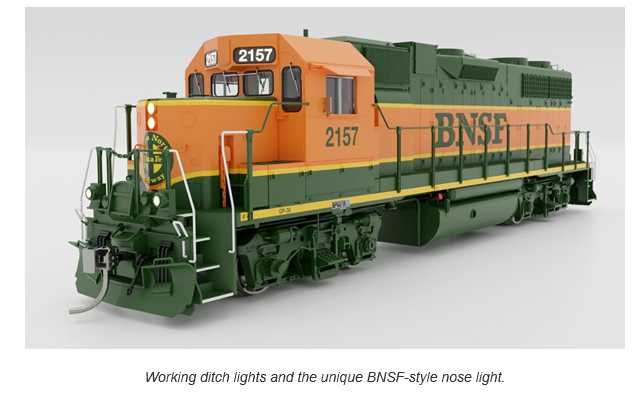 Rapido 38035 HO EMD GP38 Low Nose - Standard DC -- Burlington Northern Santa Fe