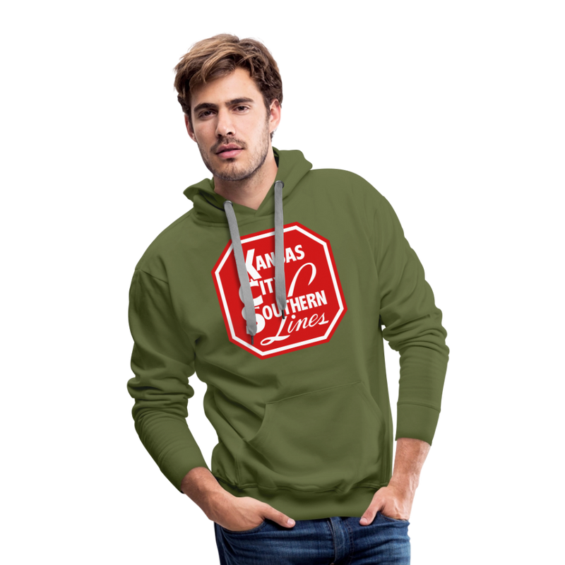 Kansas City Southern Lines - Men’s Premium Hoodie - olive green