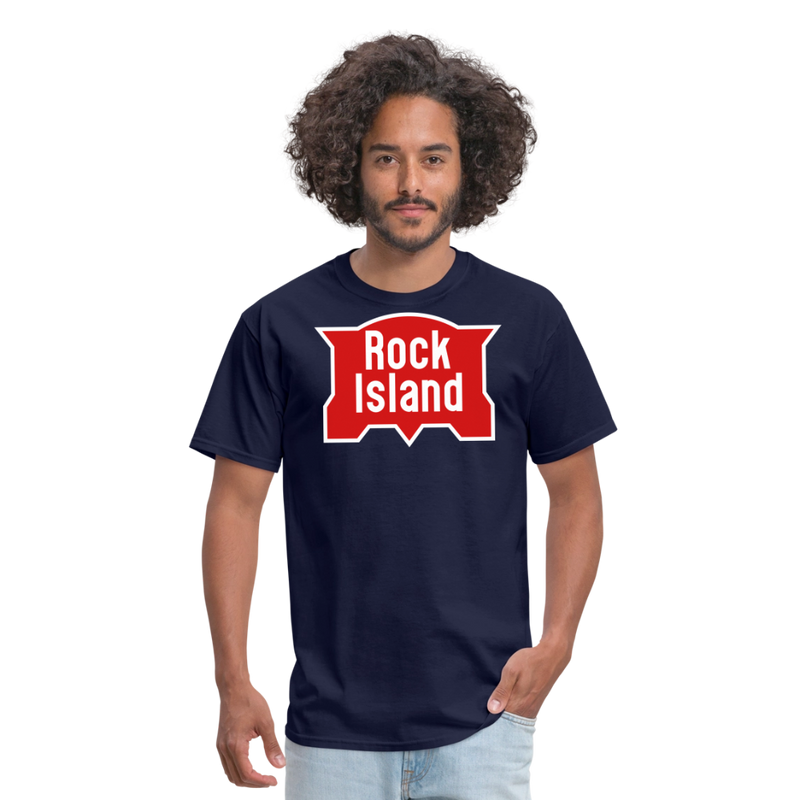 Rock Island Logo - Unisex Classic T-Shirt - navy
