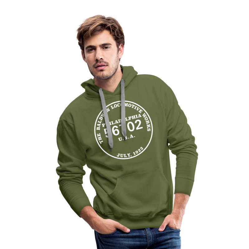 Baldwin Locomotive Works Builder's Plate - Men’s Premium Hoodie - olive green