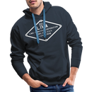 Lima Builder's Plate White Print - Men’s Premium Hoodie - navy