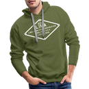 Lima Builder's Plate White Print - Men’s Premium Hoodie - olive green
