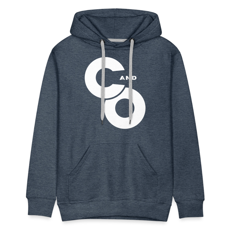 C and O Logo - Men’s Premium Hoodie - heather denim