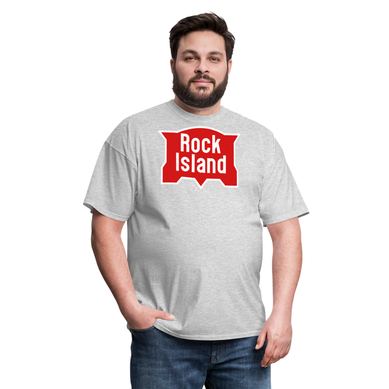Rock Island Logo - Unisex Classic T-Shirt - heather gray