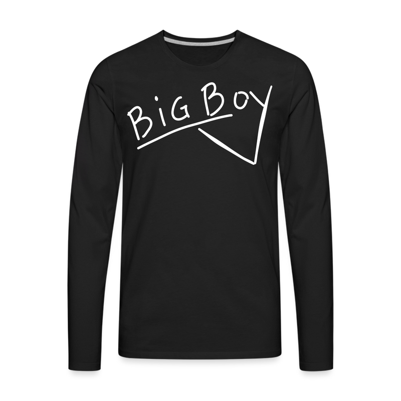 Union Pacific Big Boy Chalk Scrawl - Men's Premium Long Sleeve T-Shirt - black