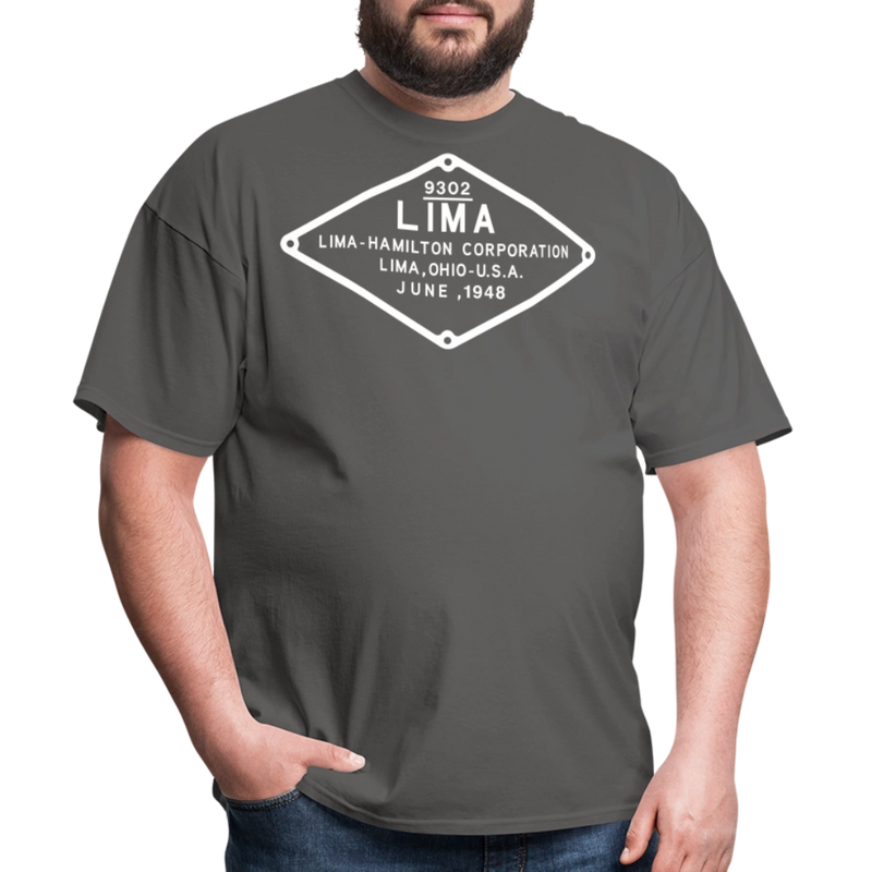 Lima Builder's Plate White Print - Unisex Classic T-Shirt - charcoal