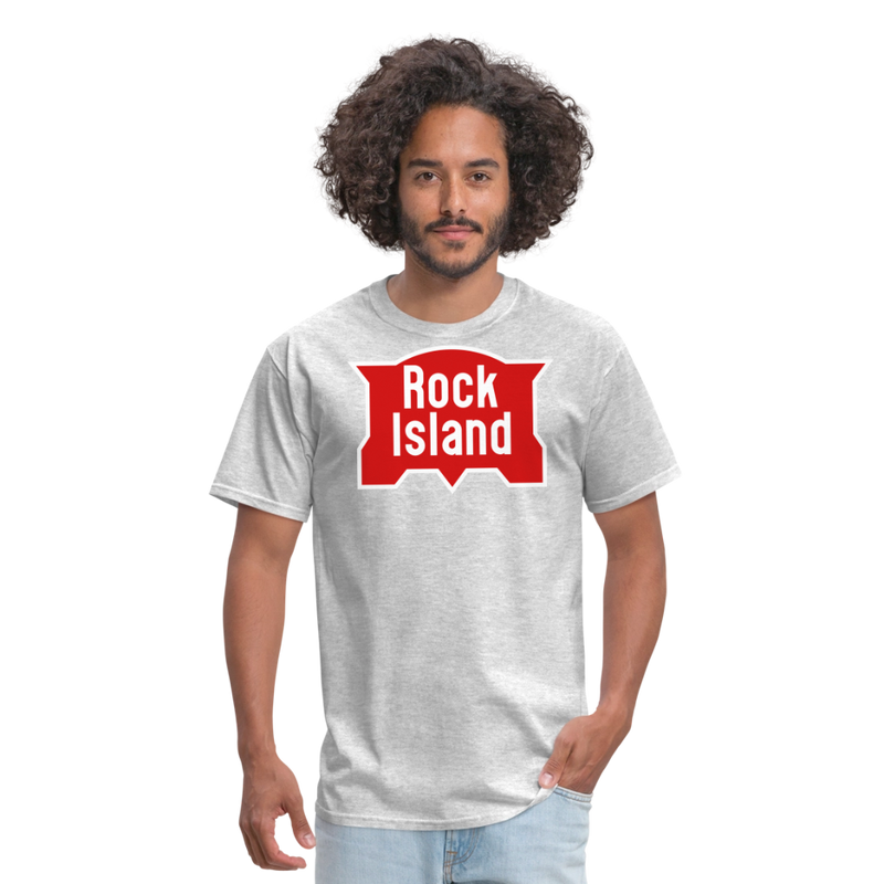 Rock Island Logo - Unisex Classic T-Shirt - heather gray