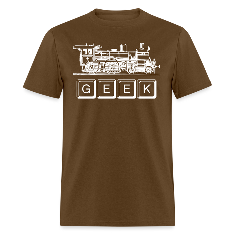 Train Geek - Unisex Classic T-Shirt - brown