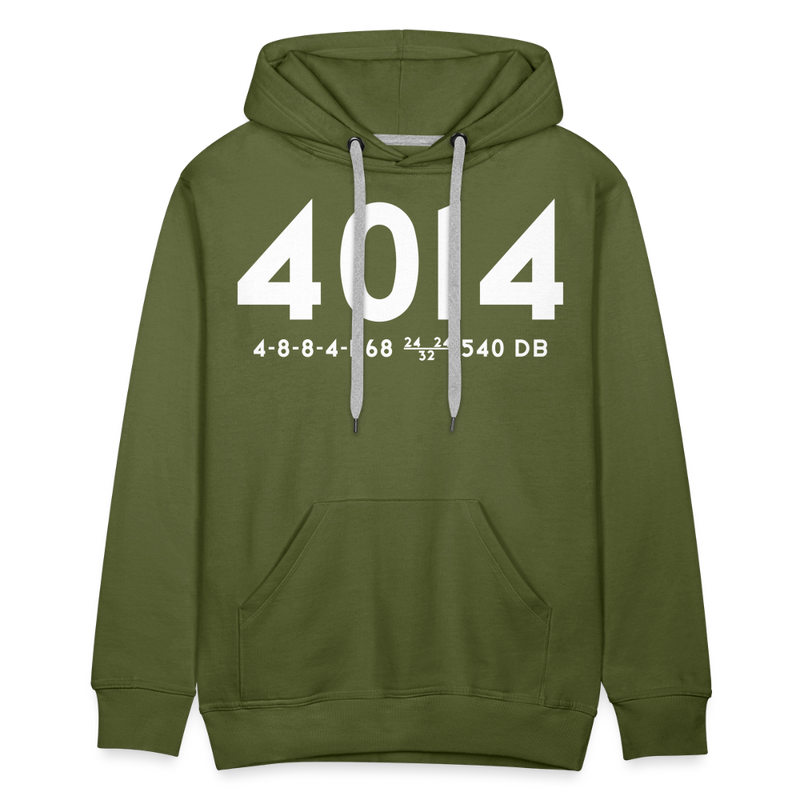 Union Pacific Big Boy 4014 Cab Info Dark - Men’s Premium Hoodie - olive green