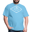 Lima Builder's Plate White Print - Unisex Classic T-Shirt - aquatic blue