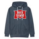 Rock Island Logo - Men’s Premium Hoodie - heather denim
