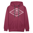Lima Builder's Plate White Print - Men’s Premium Hoodie - burgundy