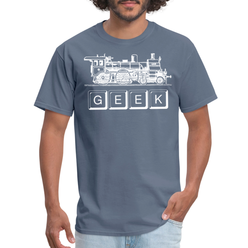 Train Geek - Unisex Classic T-Shirt - denim