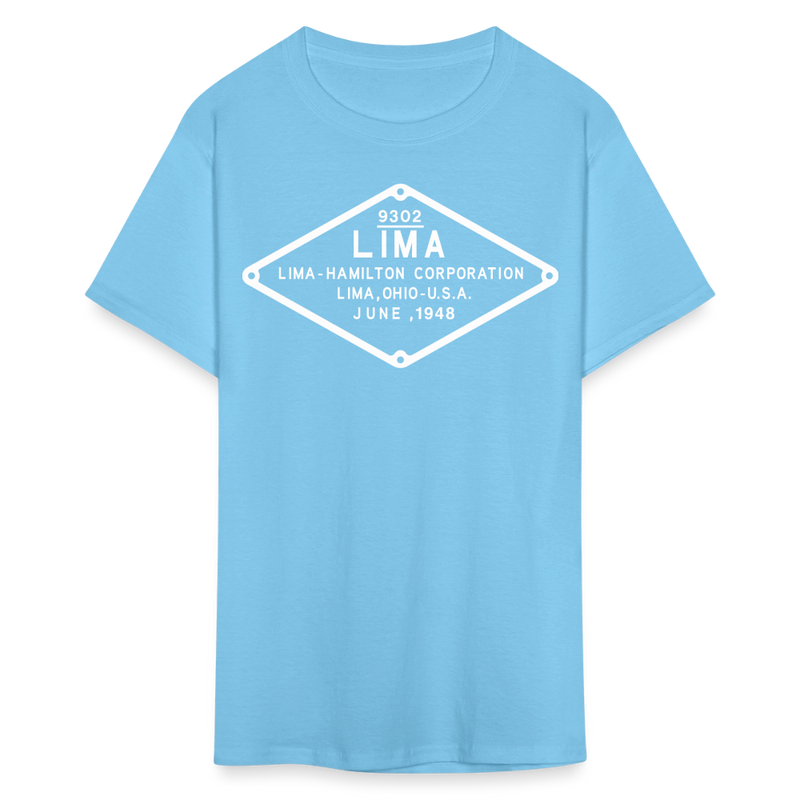 Lima Builder's Plate White Print - Unisex Classic T-Shirt - aquatic blue