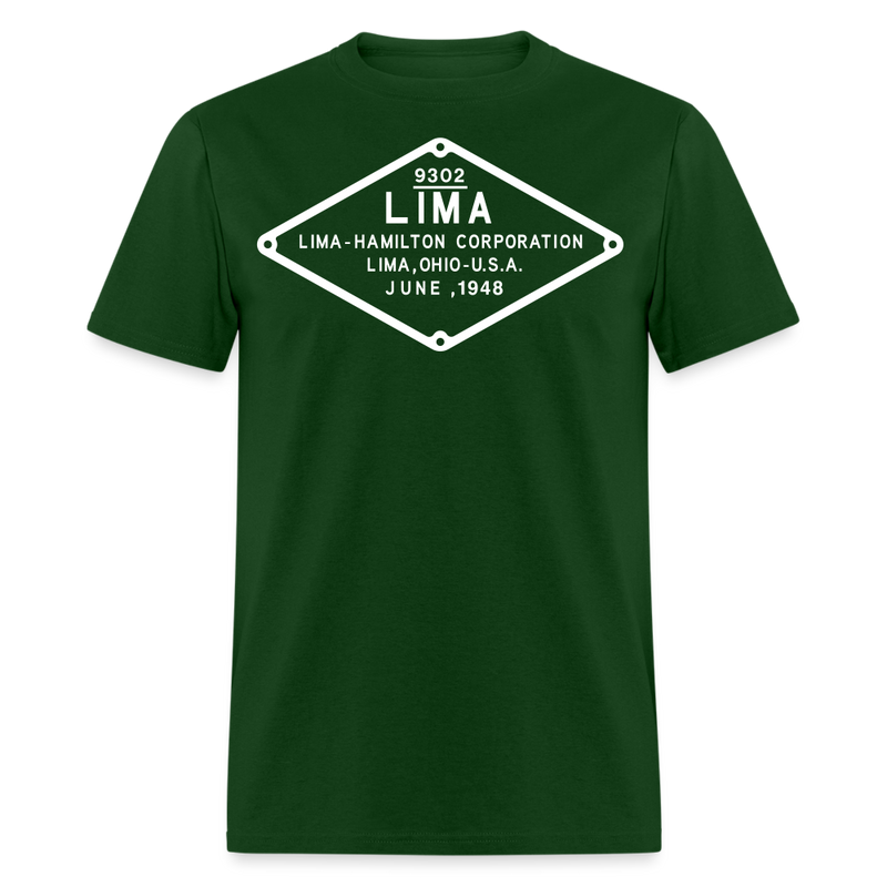 Lima Builder's Plate White Print - Unisex Classic T-Shirt - forest green