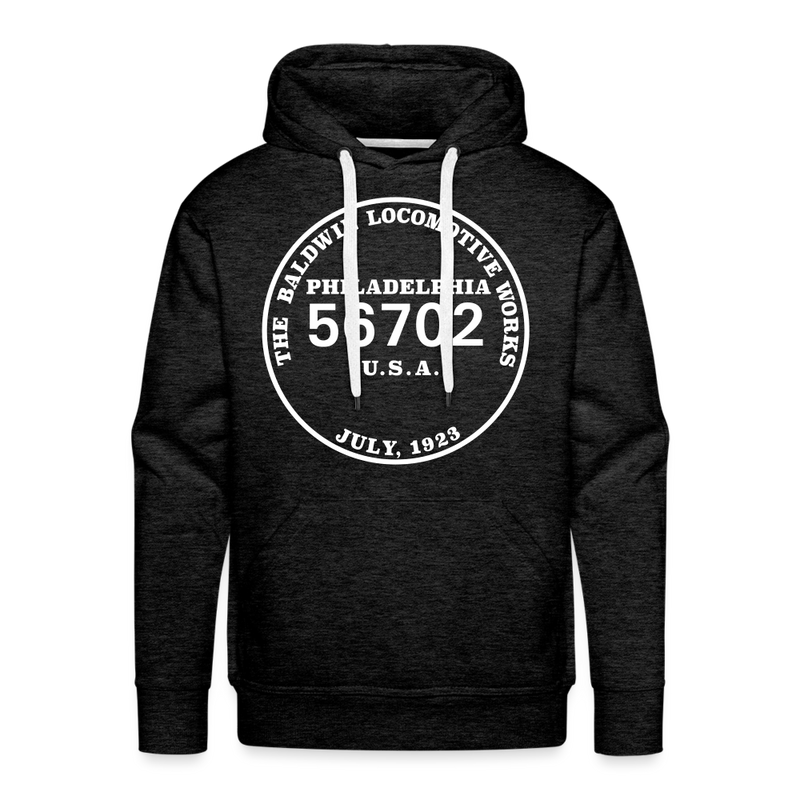 Baldwin Locomotive Works Builder's Plate - Men’s Premium Hoodie - charcoal grey