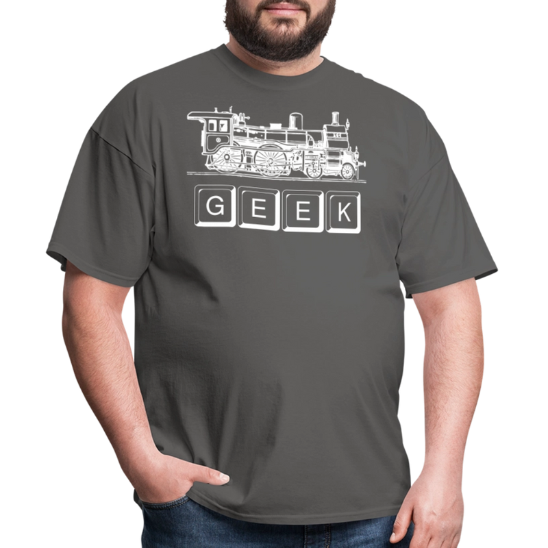 Train Geek - Unisex Classic T-Shirt - charcoal
