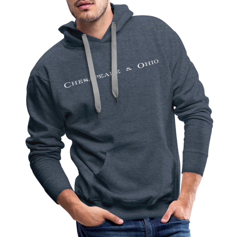 Chesapeake & Ohio - Men’s Premium Hoodie - heather denim