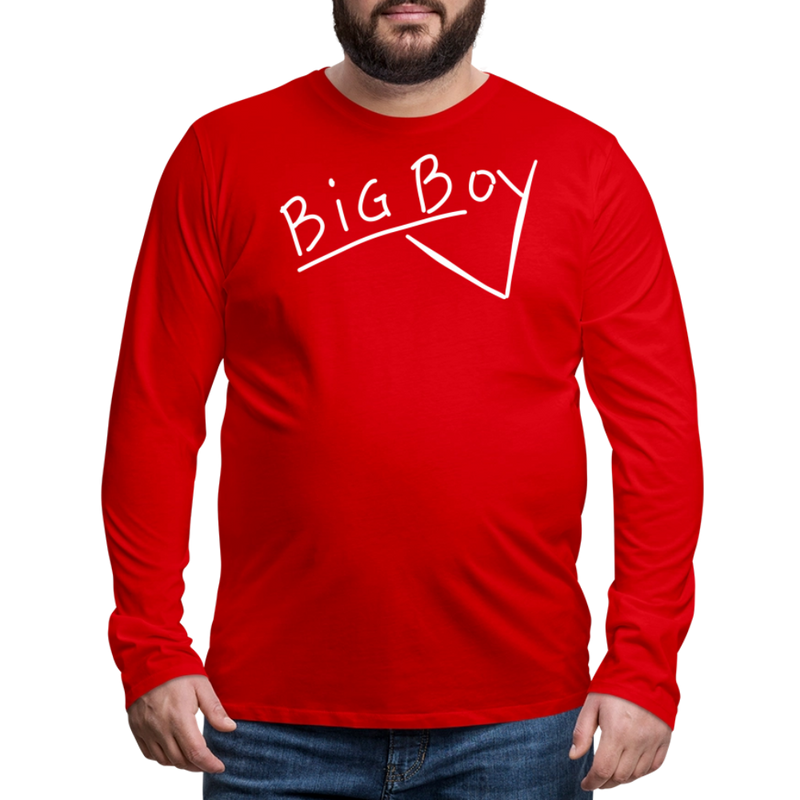 Union Pacific Big Boy Chalk Scrawl - Men's Premium Long Sleeve T-Shirt - red