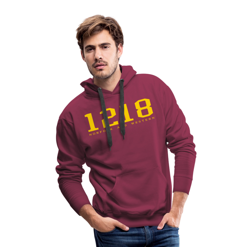 Norfolk and Western 1218 - Men’s Premium Hoodie - burgundy