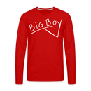 Union Pacific Big Boy Chalk Scrawl - Men's Premium Long Sleeve T-Shirt - red