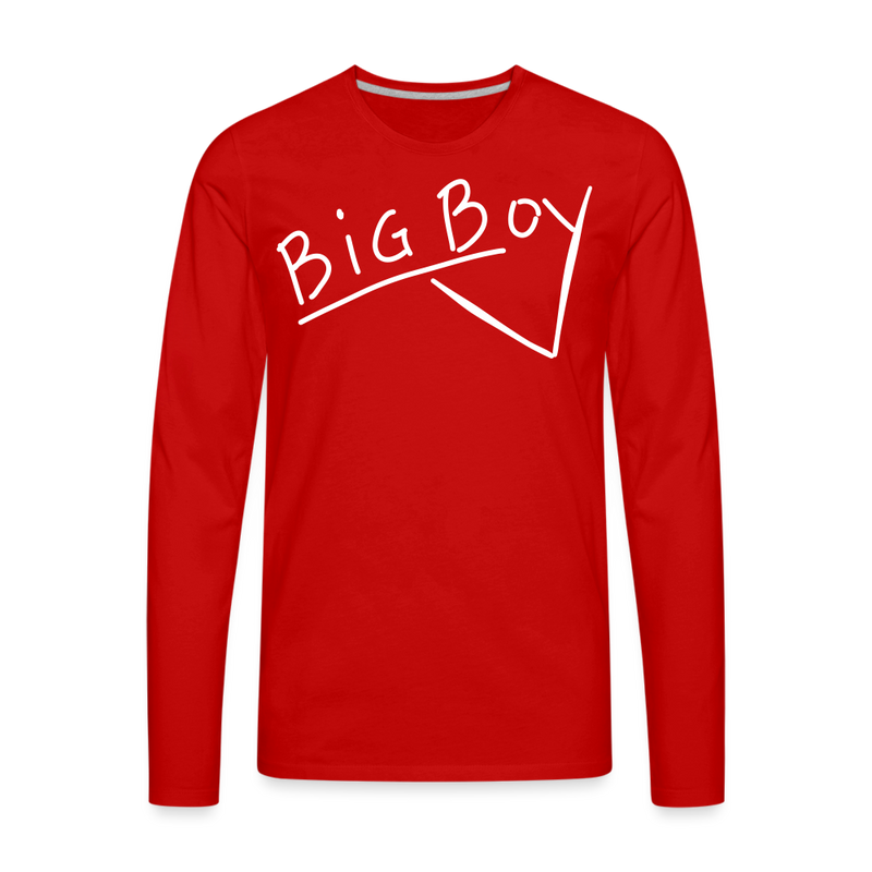 Union Pacific Big Boy Chalk Scrawl - Men's Premium Long Sleeve T-Shirt - red