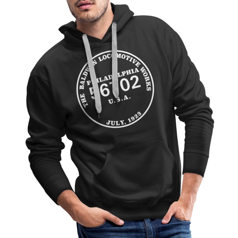 Baldwin Locomotive Works Builder's Plate - Men’s Premium Hoodie - black