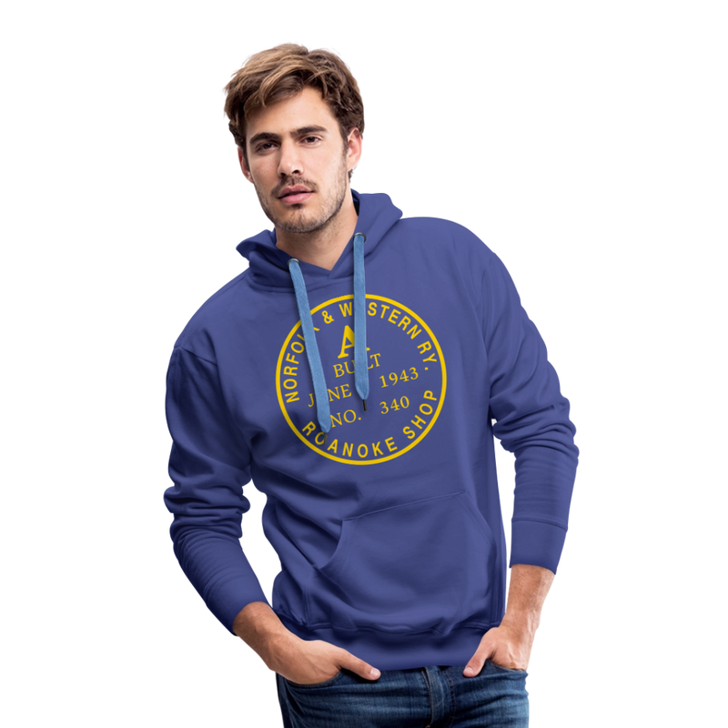 Norfolk & Western Class A Builder's Plate - Men’s Premium Hoodie - royal blue